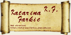Katarina Farkić vizit kartica